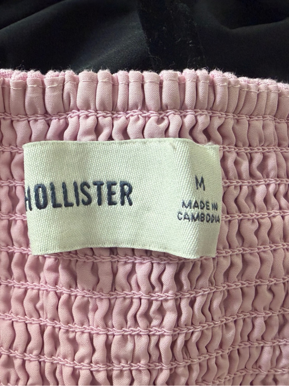 Hollister Light Pink Button-Front Embroidered Tank - Picture 3 of 3